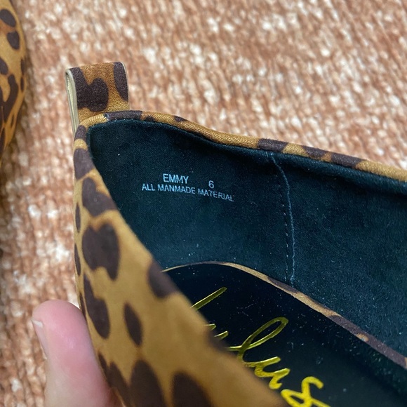 LULUS Emmy cheetah print pointy toe ballet flat loader closet staple trendy 6 - Picture 5 of 7